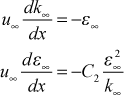 free stream k-e equations